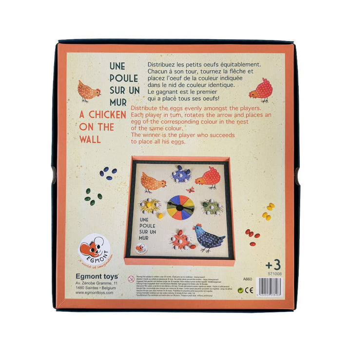 Chicken On A Wall Game from Egmont Toys, vintage-style kids game with spinning arrow