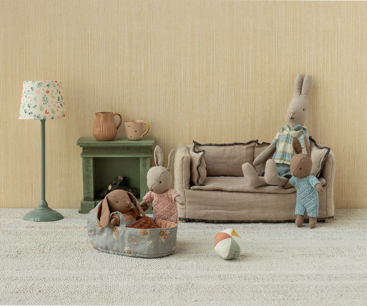 The Maileg Grandad Mouse features vintage charm and pairs beautifully with stuffed doll adventures.