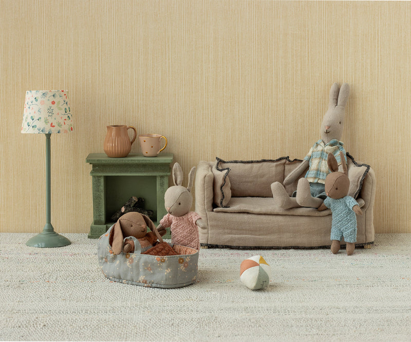 The Maileg Grandad Mouse features vintage charm and pairs beautifully with stuffed doll adventures.