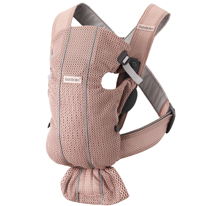 dusty pink baby bjorn mesh baby carrier mini