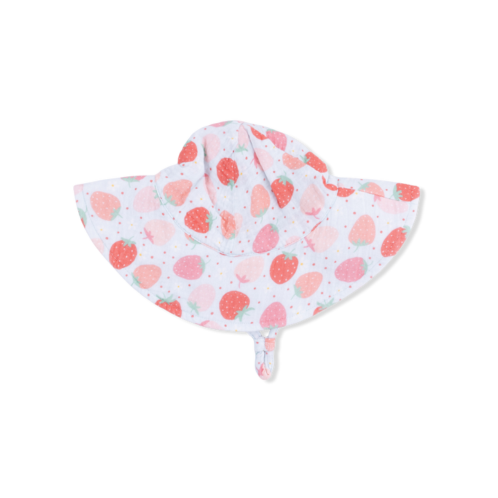 angel dear strawberry bliss sun safe toddler and baby beach hat