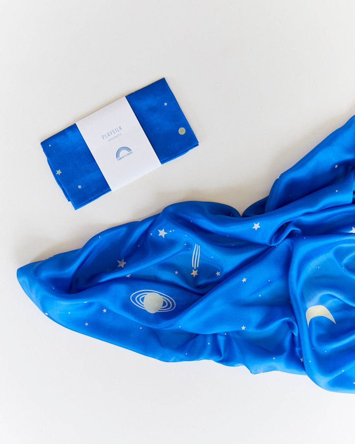 starry night silk playsilk fabric by Sarah’s Silks