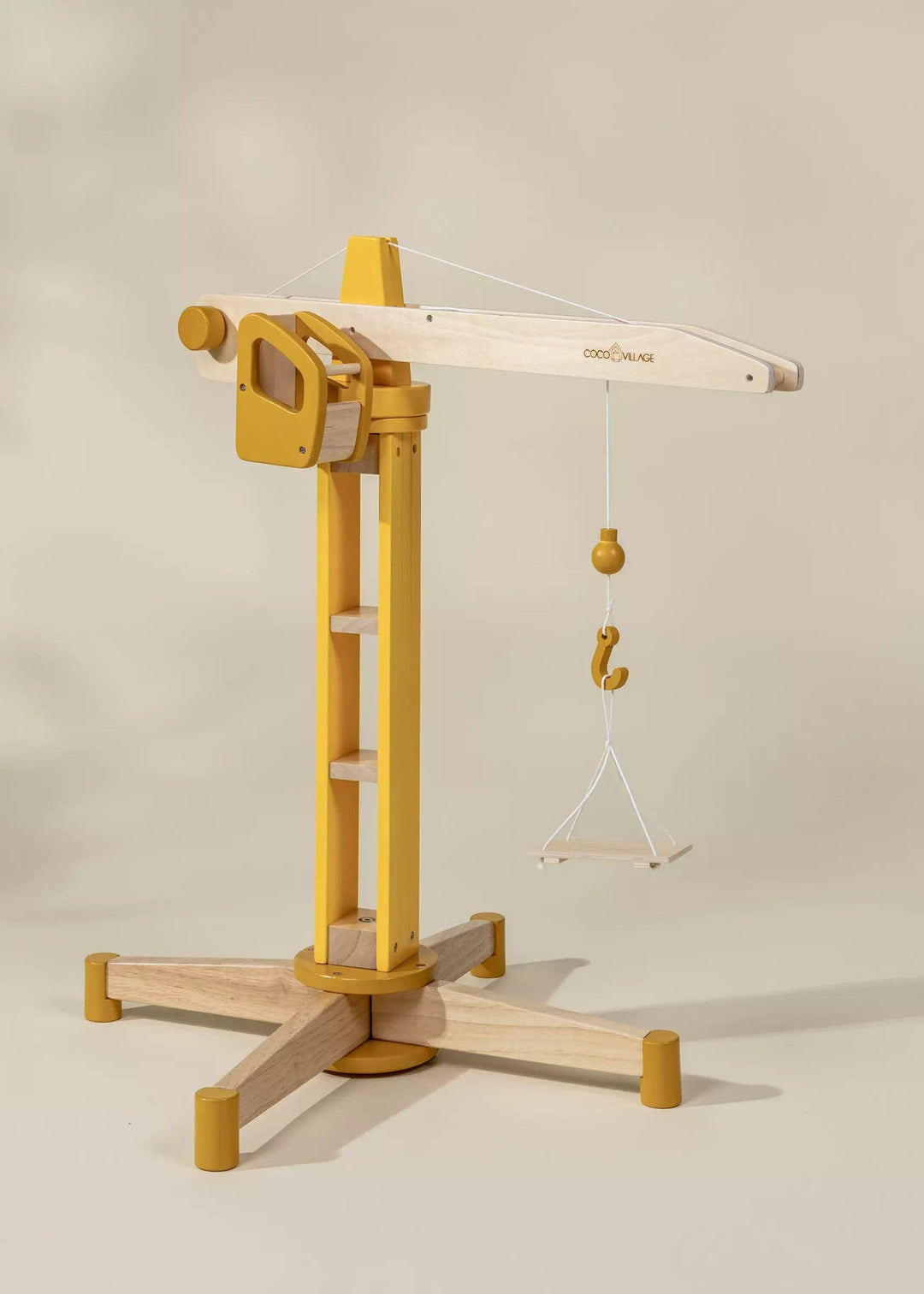 The Coco Village Oversized Wooden Construction Crane is a statement wooden toy crafted for imaginative building play and motor skill development.