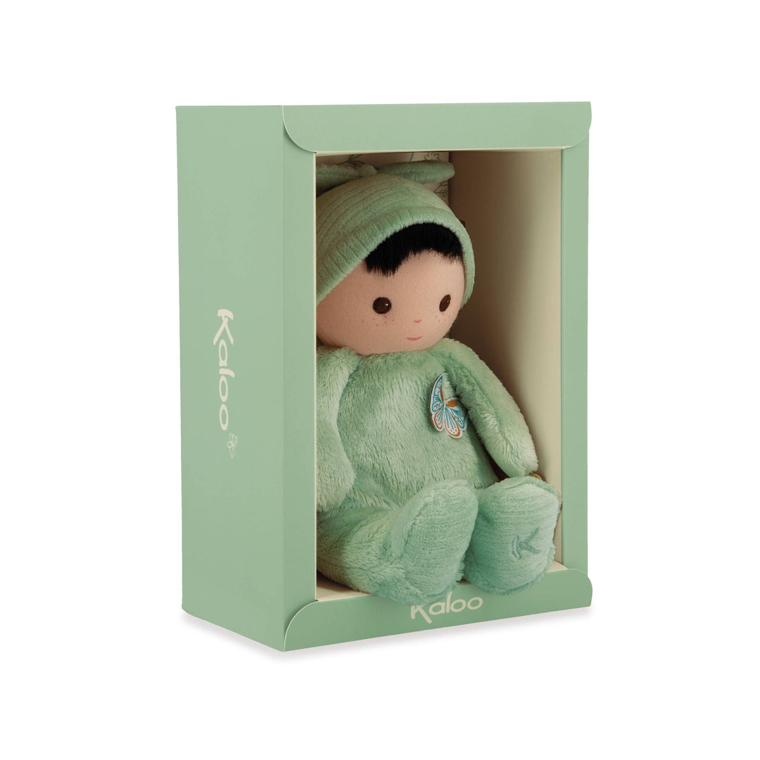 Janod Tender Baby Pilea Doll standing 9.5 inches tall