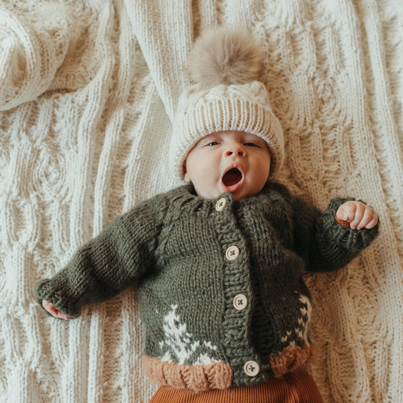 Huggalugs Forest Cardigan Loden delivers everyday eleganceÑa durable and comfy cardigan sweater made for little explorers.