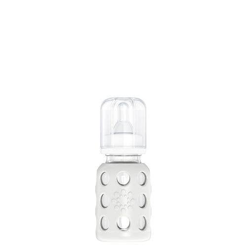 Grey 4 ounce lifefactory glass baby bottle