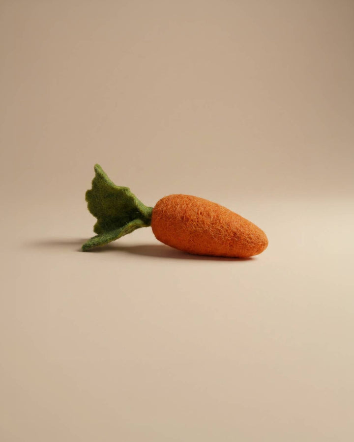 Kaddu Felt Carrot Vegetable Play Food, handmade wool toy for toy kitchens