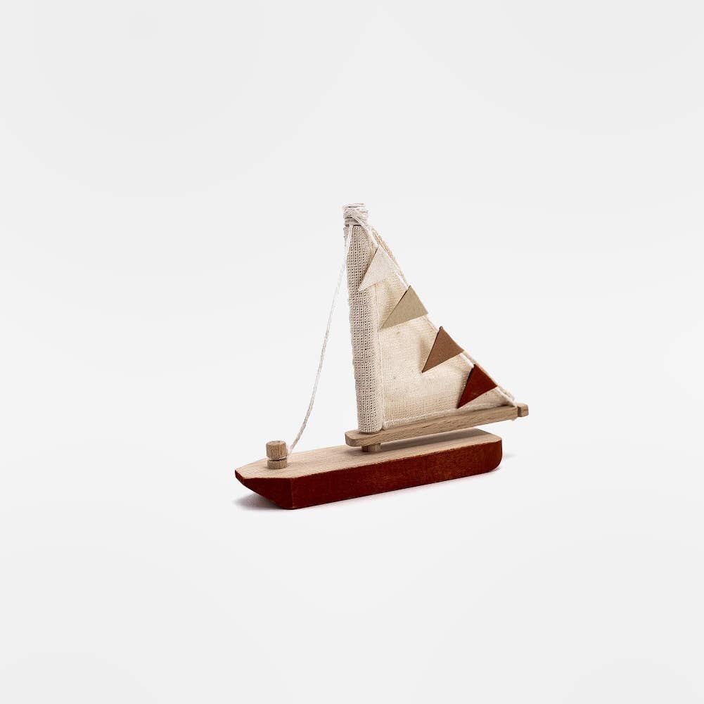 SABO concept wooden boat in red