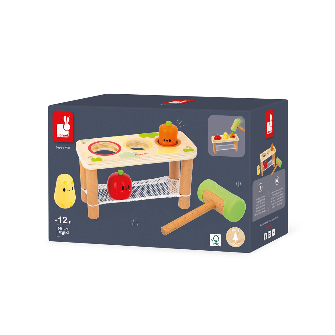 Interactive Janod Tap Tap Farm Vegetables toy