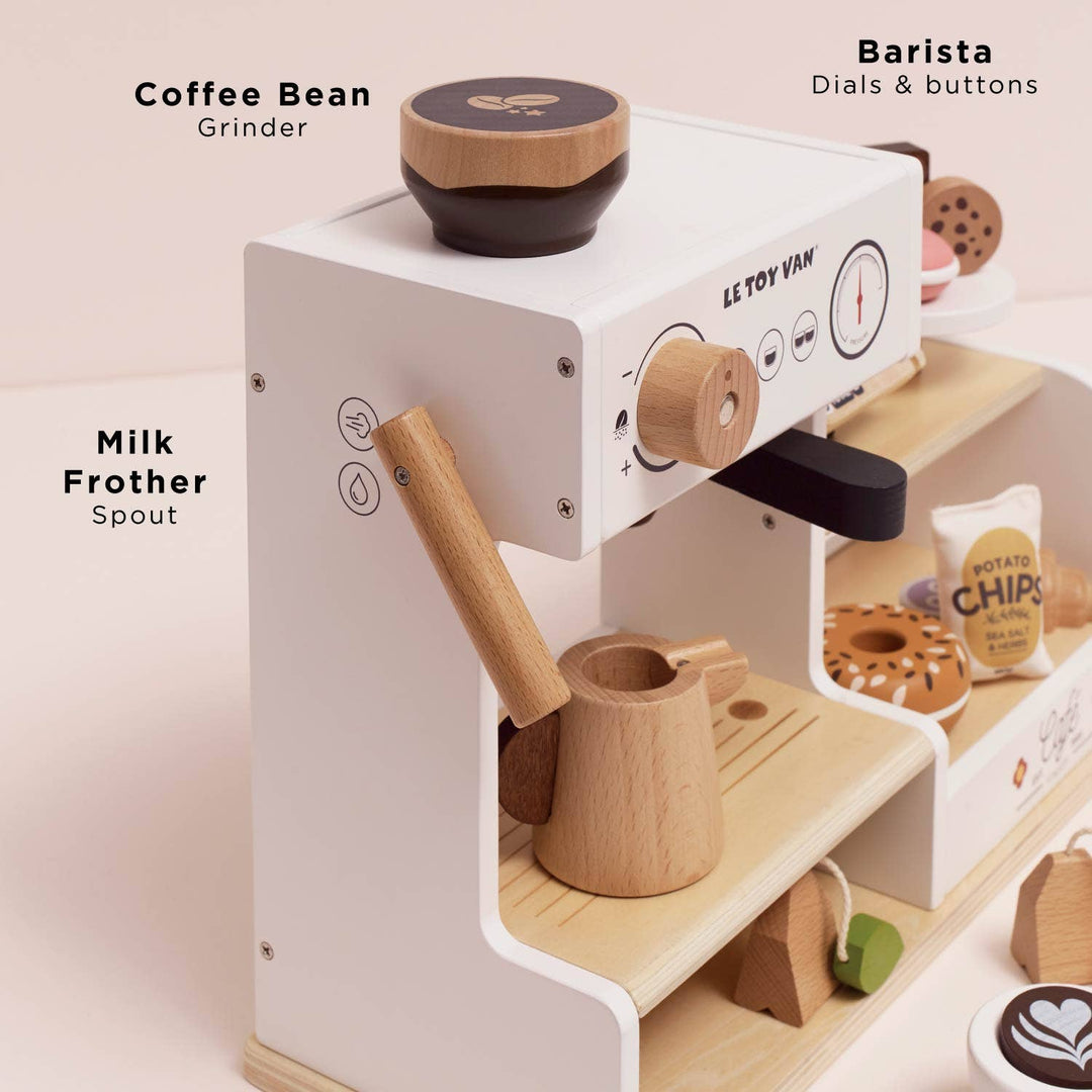 Hands-on fun comes alive with Le Toy Van Barista CafŽ Shop Montessori wooden toys designed for learning through play