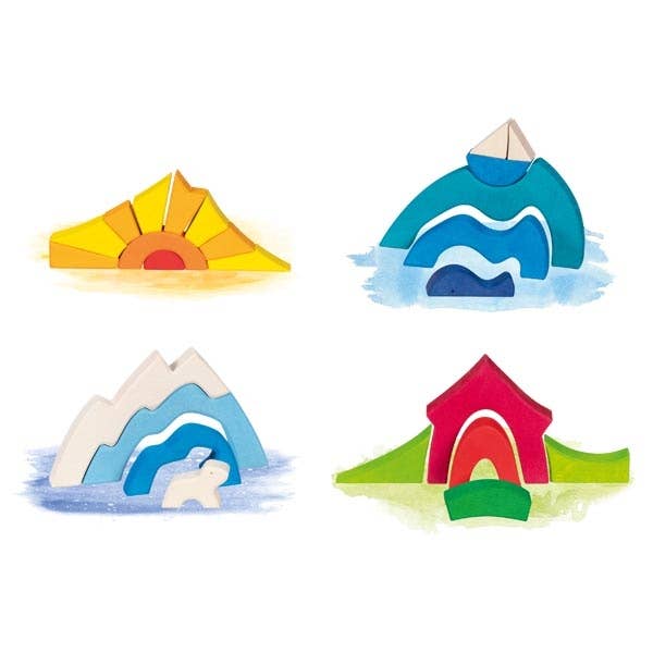 little pooar bear goki non toxic wooden puzzle toy 