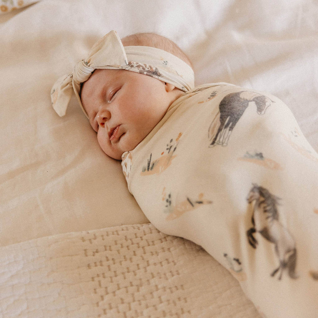 Montana knit swaddle by Copper Pearl — best baby blanket for newborns and infants