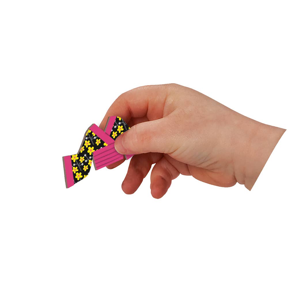 Educational magnetic toys close up of costume magnets from Janod set
