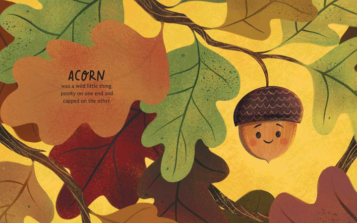 Title page of Acorn Was a Little Wild, a Simon & Schuster hardcover story book for kids