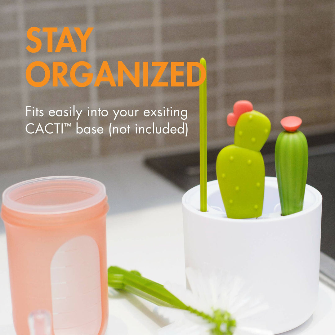 Boon Cacti bottle brushes Green, cactus-shaped brushes with durable nylon bristles
