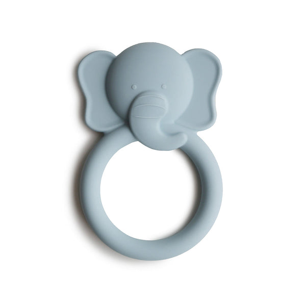 Mushie Teethers Elephant Ring in Cloud
