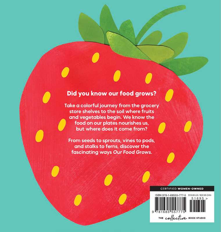 Vibrant vegetable illustration from Our Food Grows farm-to-table kids book