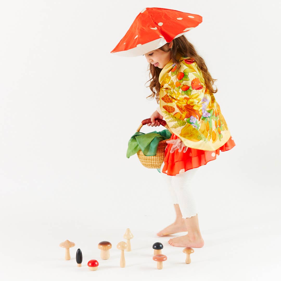 Sarah’s Silks Mushroom Silk Tutu red polka dot skirt