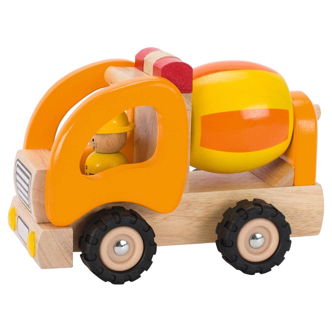 goki wooden construction truck montessori toy