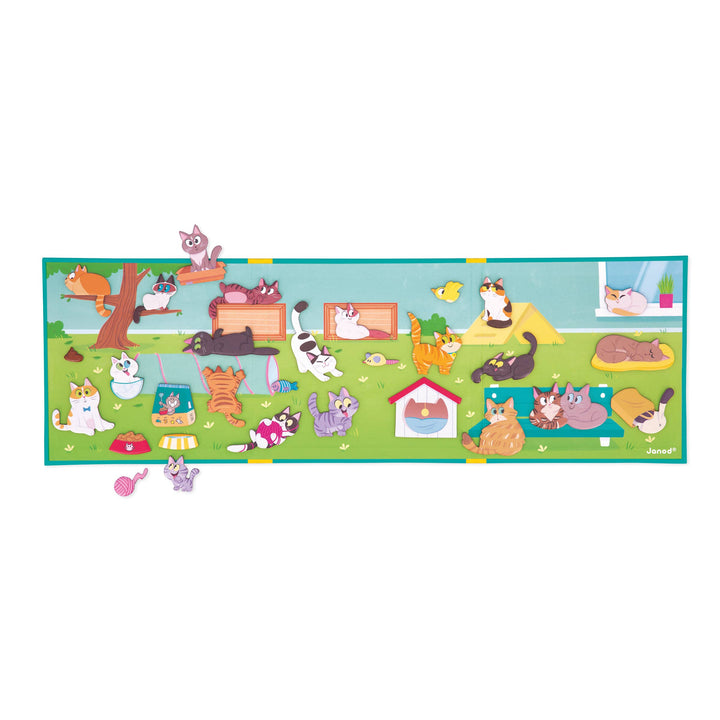 Best magnetic toys for kids Magneti'stories Cats living room scene