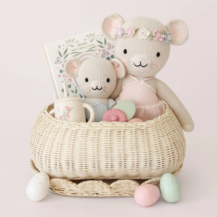 Cuddle + Kind Emma the Mouse hand crafted cuddly nursery decor herloom safe