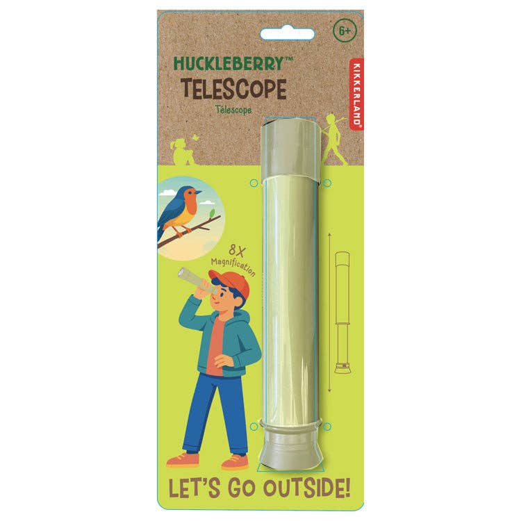 Huckleberry Telescope children's outdoor exploration toy in package