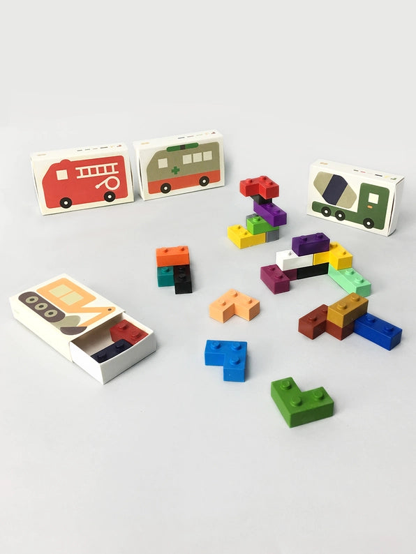 Goober crayon block car set