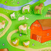 sarah's silks farm map play set with animals 100% mulberry silk children's toy