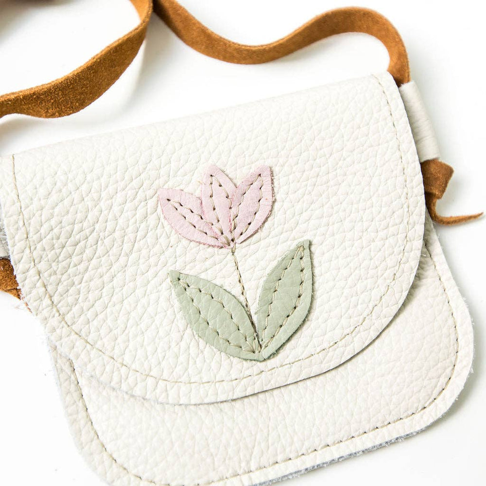 Tulip on Milk small leather bag for kids, Starry Knight Design