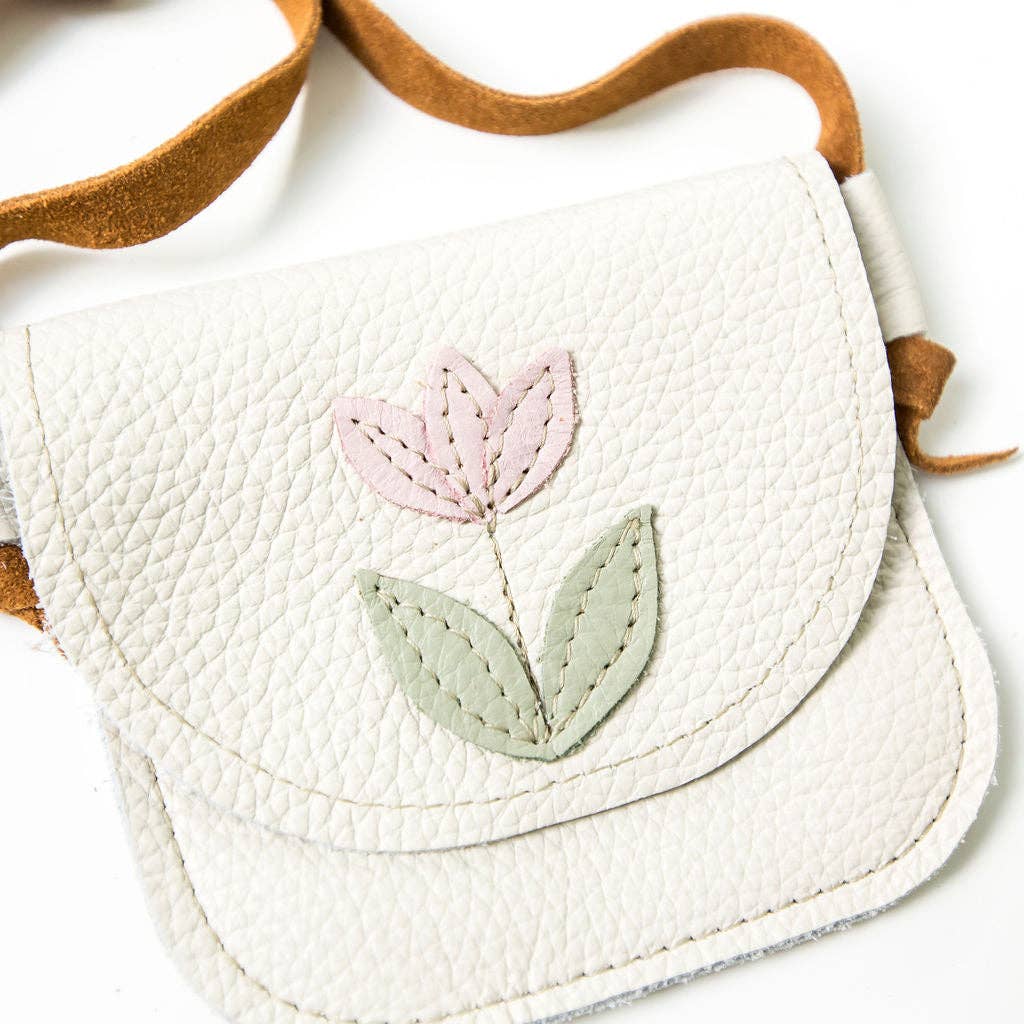 Tulip on Milk small leather bag for kids, Starry Knight Design