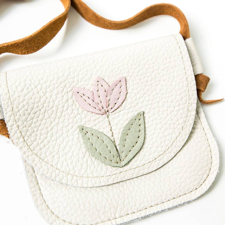 Tulip on Milk small leather bag for kids, Starry Knight Design