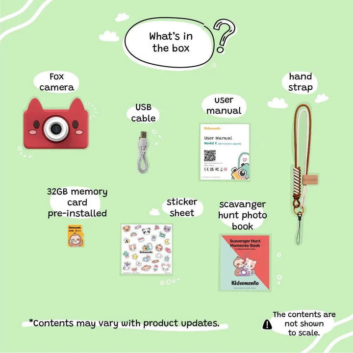 kiimento Fox Digital Camera for kids, no-games first camera for little photographers