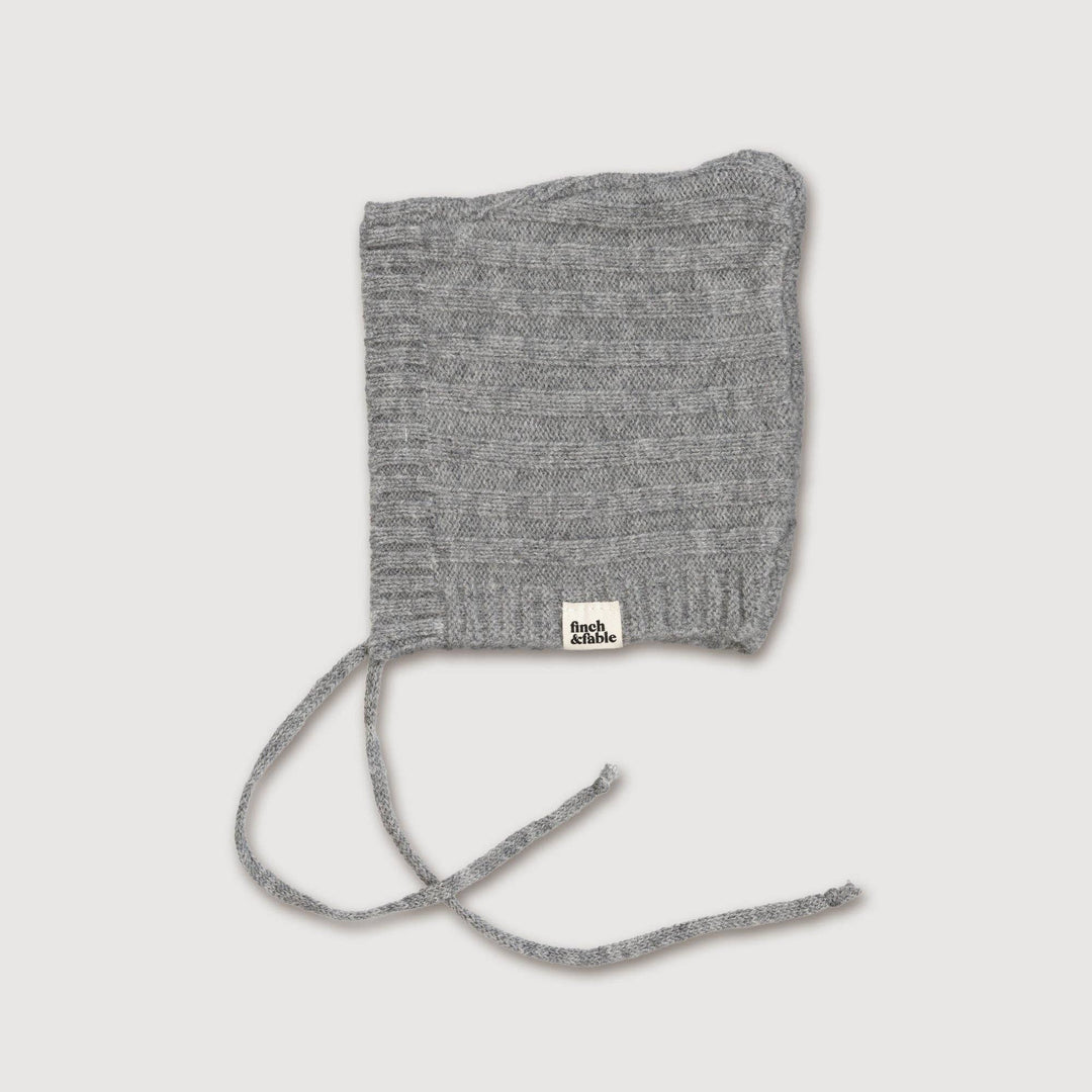 dove gray extra soft wool fable and finch baby hat 