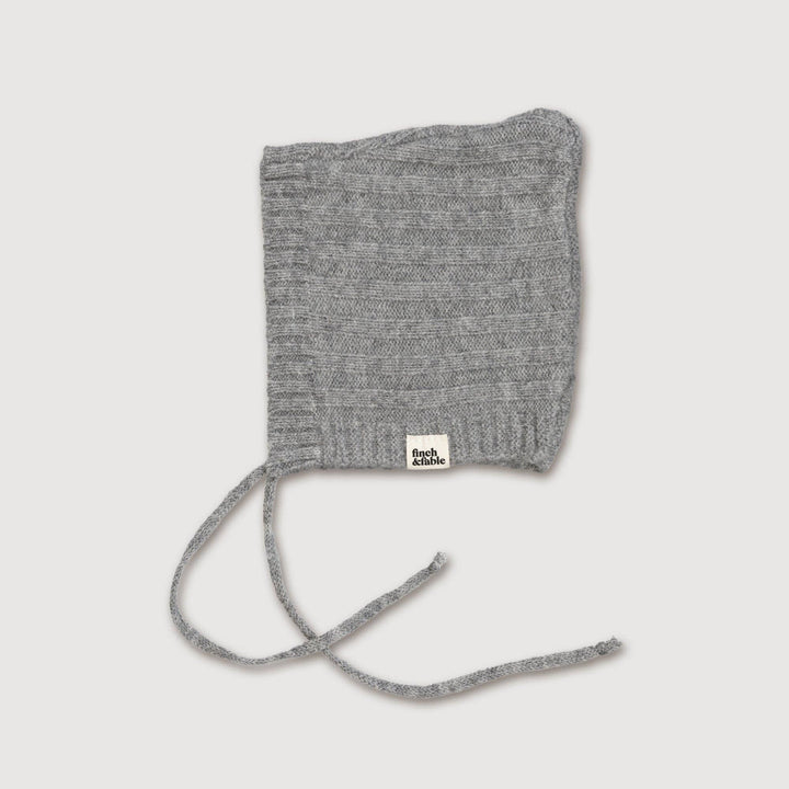 dove gray extra soft wool fable and finch baby hat 