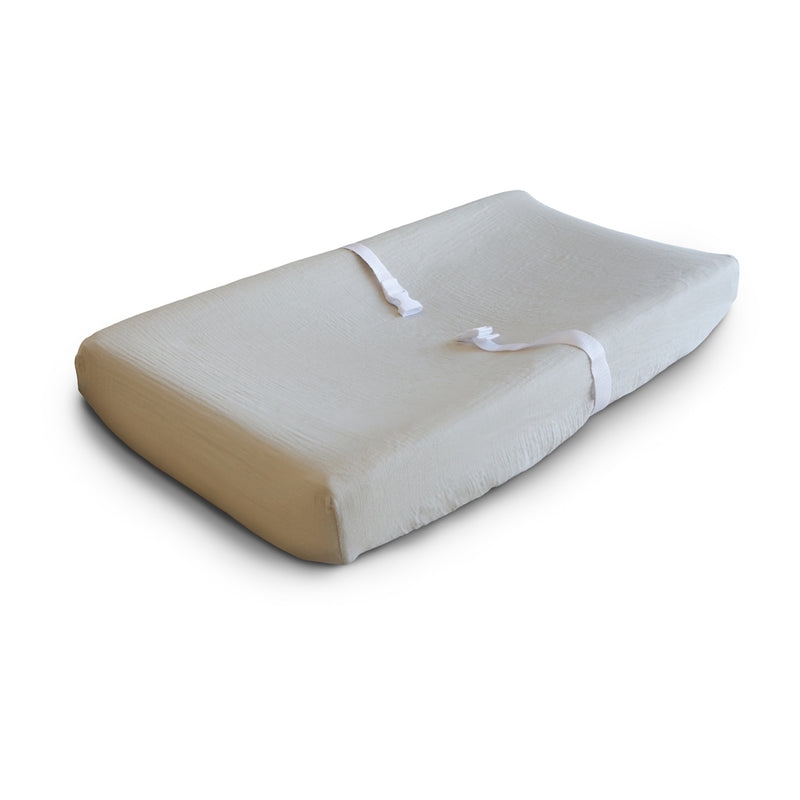 Mushie Changing Table Pad Cover crafted with premium fabric thatÕs soft on your babyÕs skin