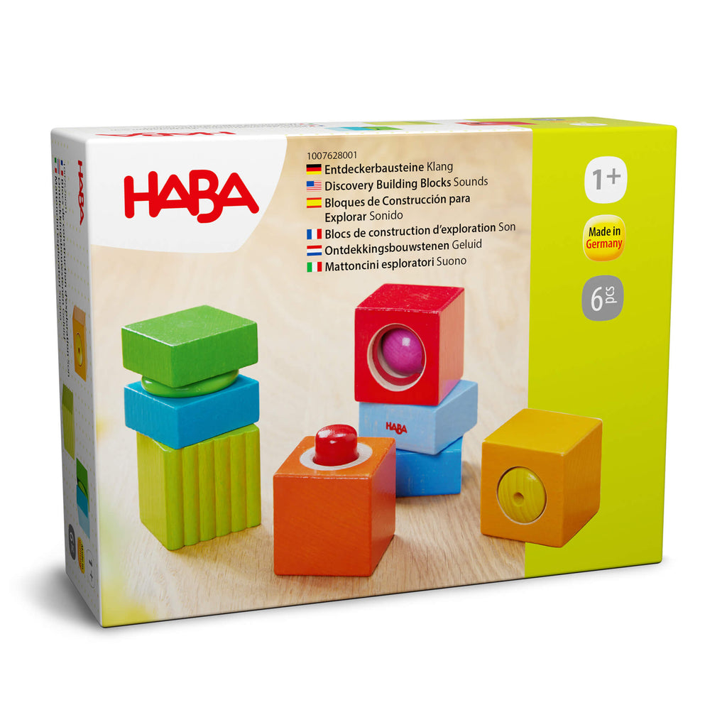 haba wooden discovery blocks with sensory features