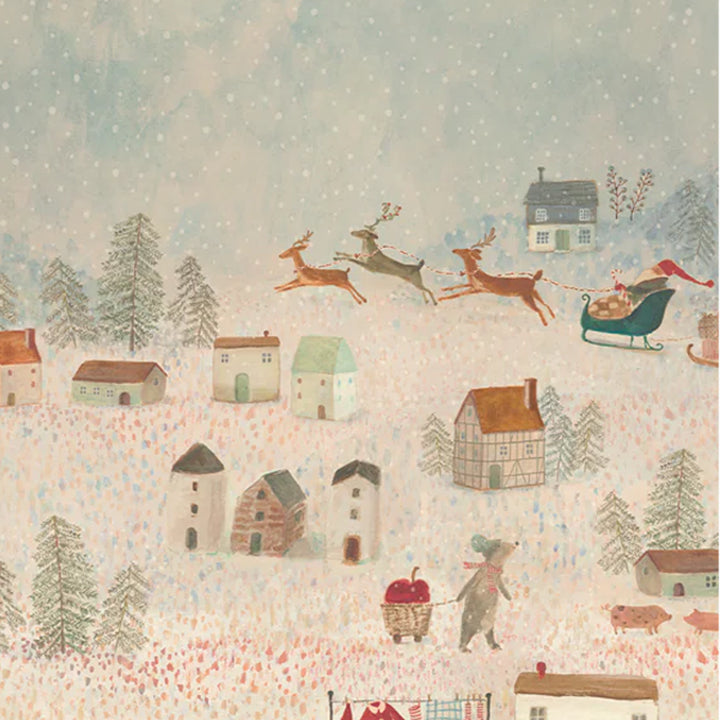 maileg santa is coming illustrated gift wrap