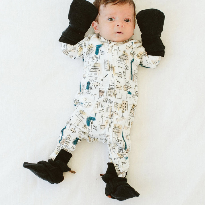 Goumikids Shadow Knit booties for baby