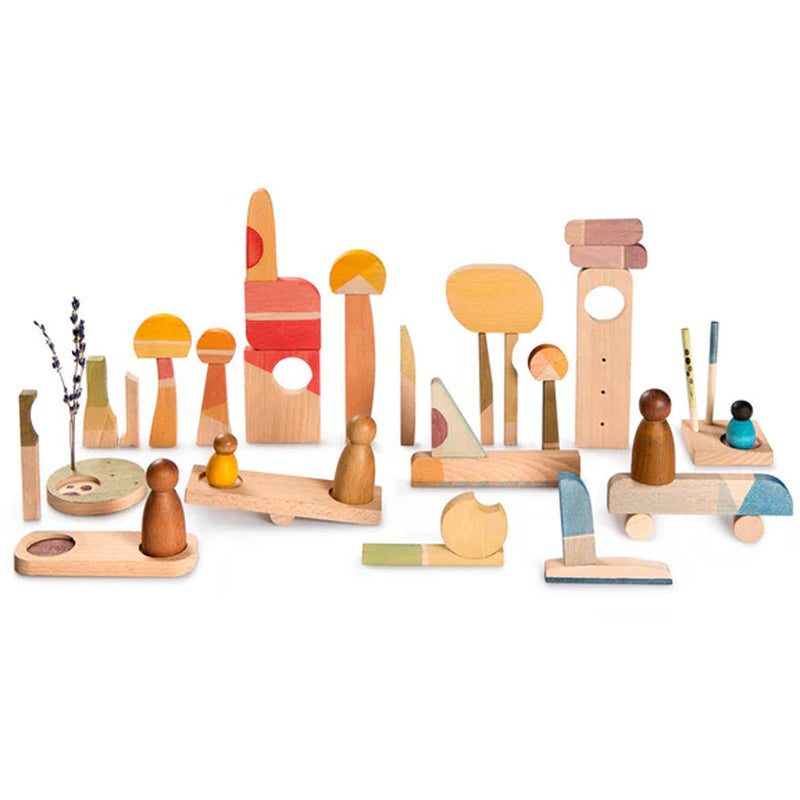 grapat handmade happy place kids wooden play set 