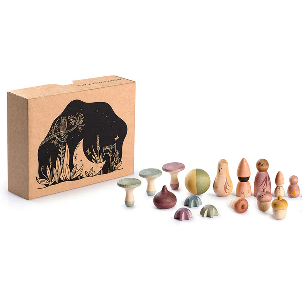 grapat moon light play set minimalist wooden kids toy 