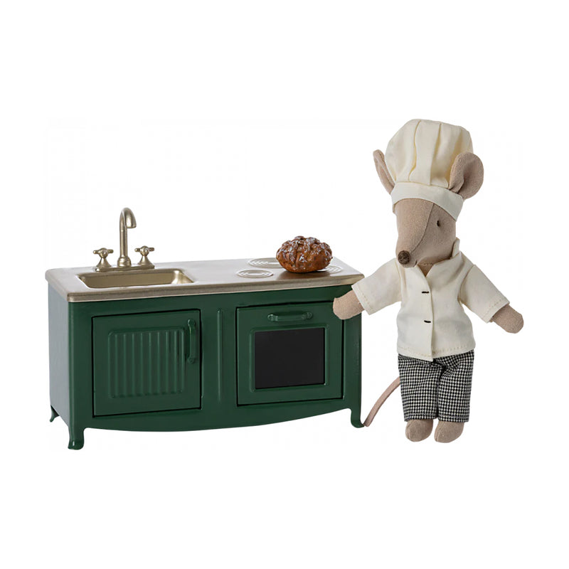 maileg green kitchen for maileg mouse house