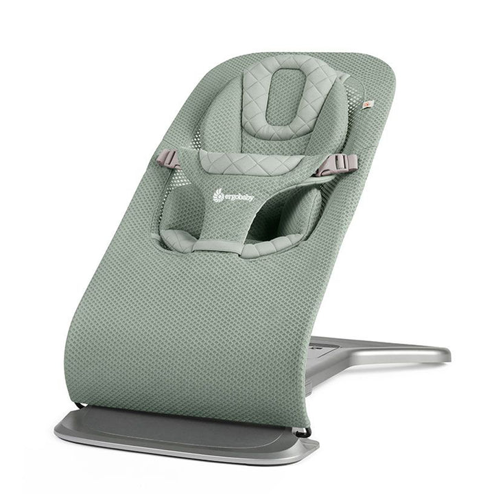 Green baby bouncer from ergo baby, infant bouncers