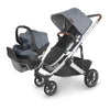 uppababy cruz stroller and carseat in gregory