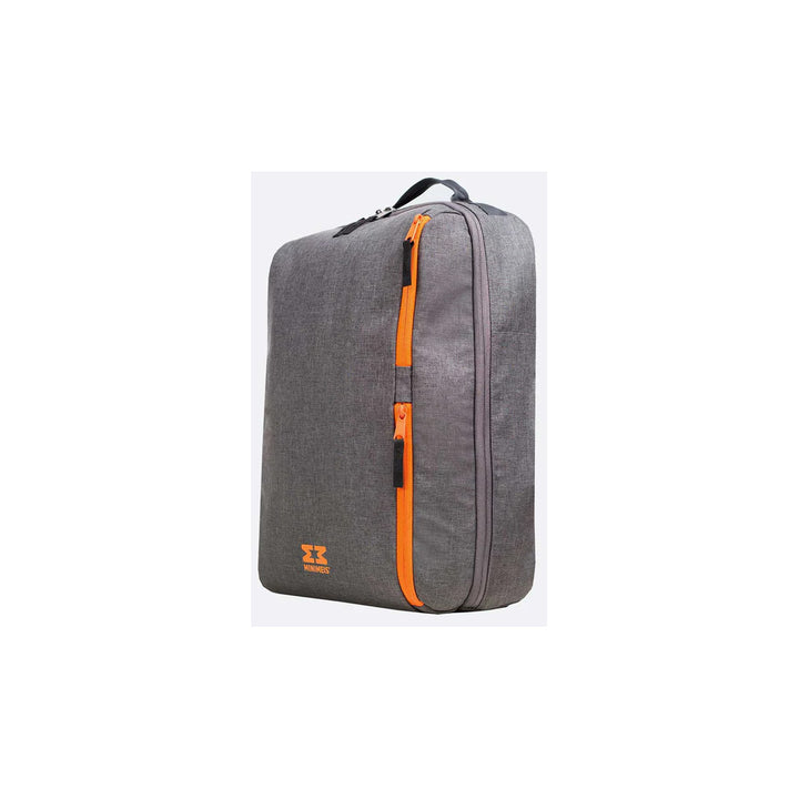 Side view of the backpack in grey melange