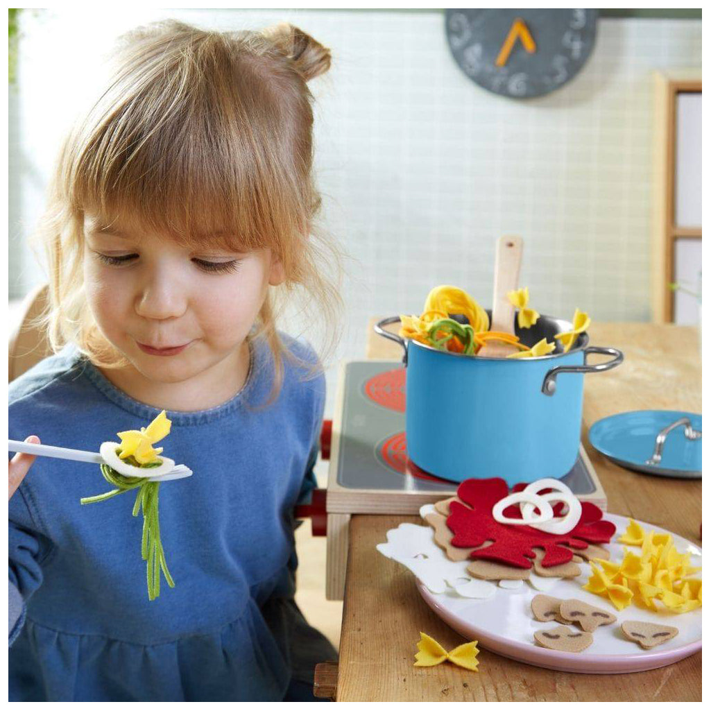 Haba toy kitchen food pasta set