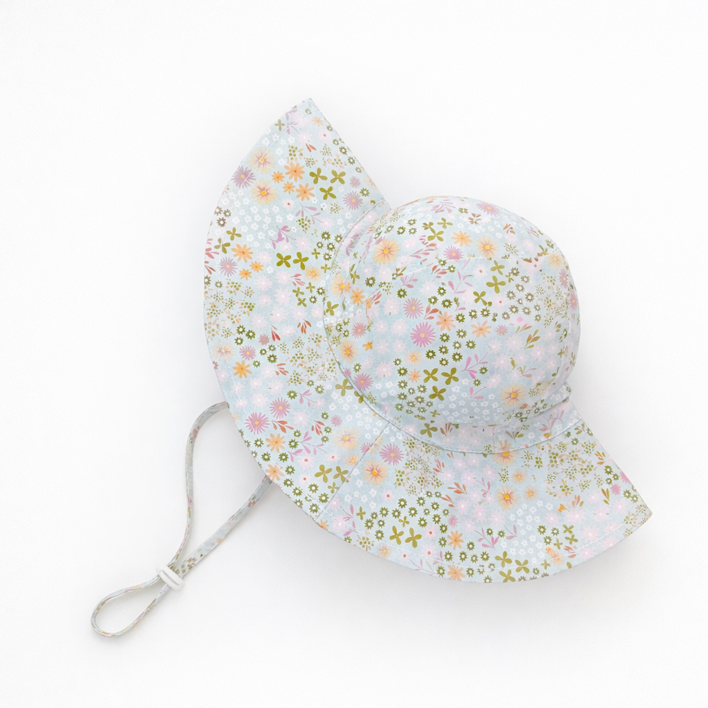 huggalugs ditsy bloom upf 50 plus baby and toddler sunhat 