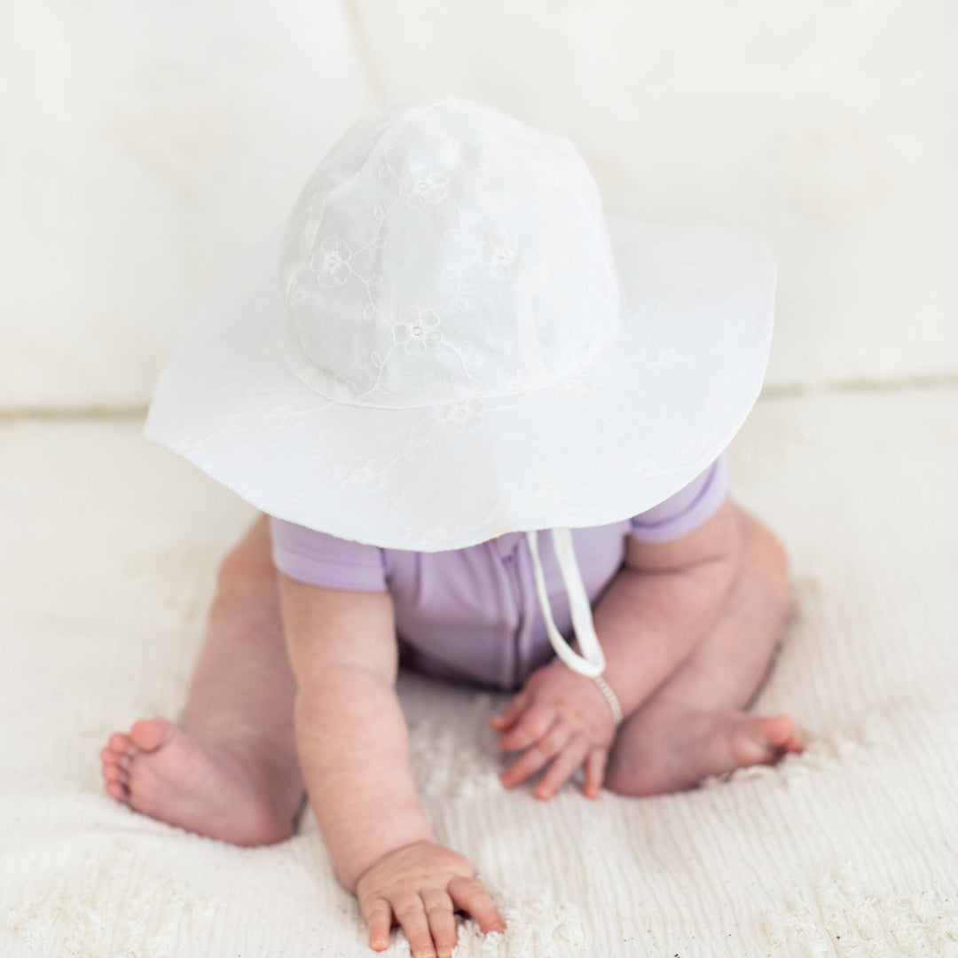huggalugs embroidered baby and toddler sun hat 
