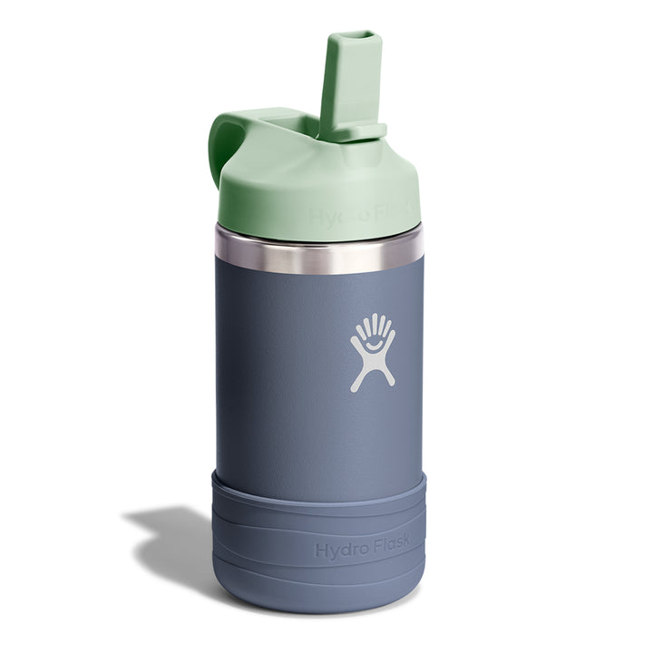 Kid's Wide Mouth Water Bottle with Straw Lid