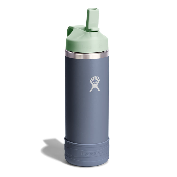 Kid's Wide Mouth Water Bottle with Straw Lid