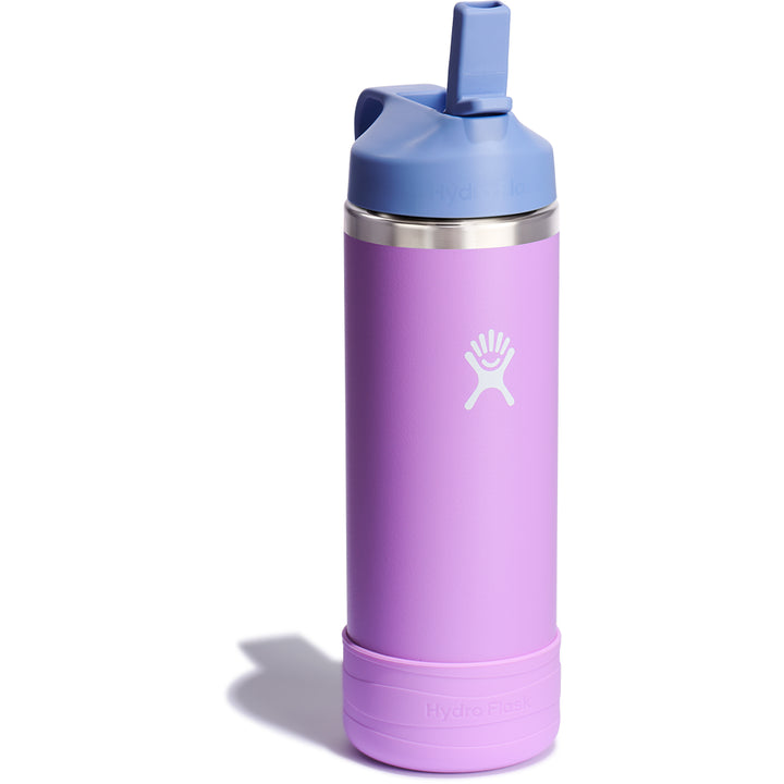 Kid's Wide Mouth Water Bottle with Straw Lid